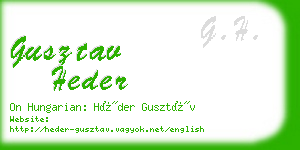 gusztav heder business card